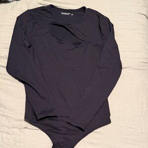 Abercrombie & Fitch Black Long Sleeve Bodysuit